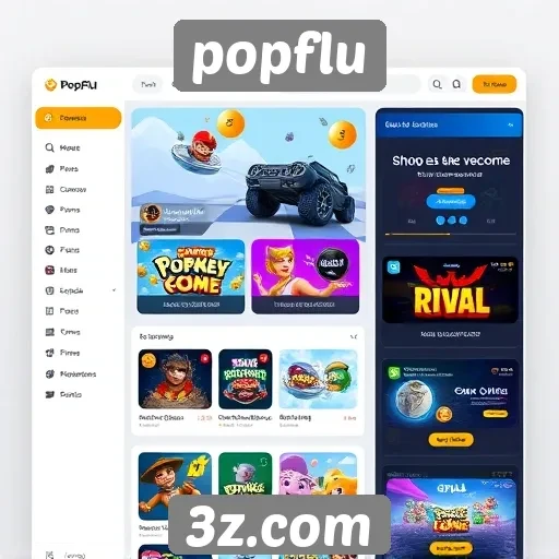 popflu | Análise da interface do site de jogos Popflu